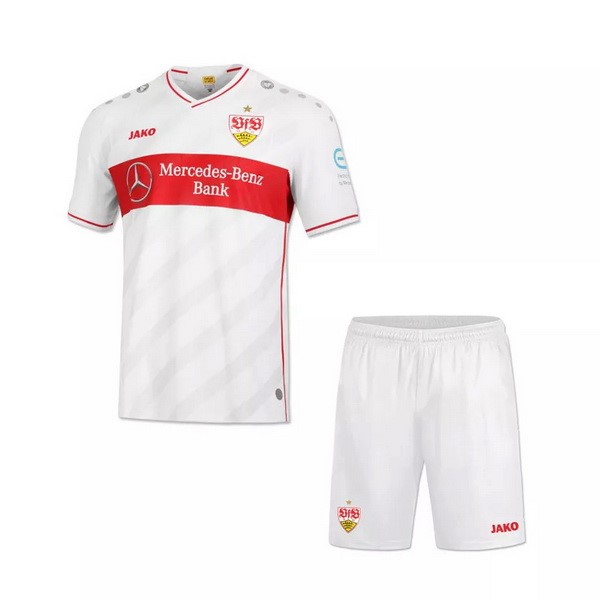 Camiseta Stuttgart 1ª Kit Niños 2020 2021 Blanco